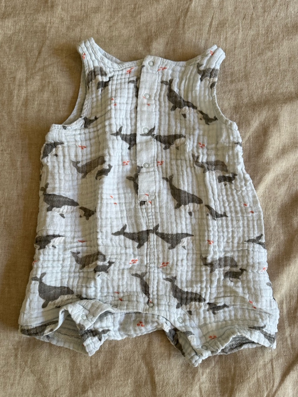 Angel Dear Muslin Bird Print Sleeveless Romper 18–24M